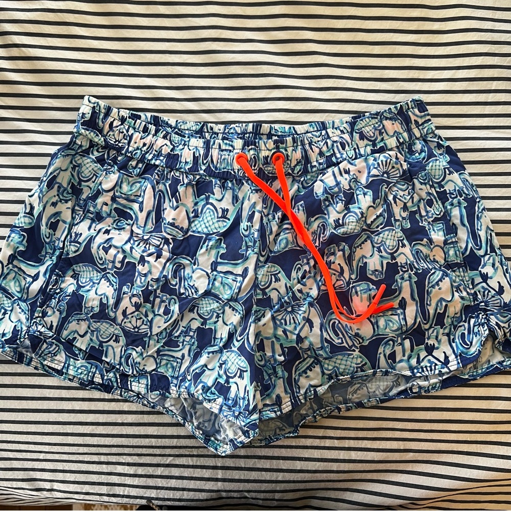 Lilly Pulitzer athletic shorts in adorable elephant print!
